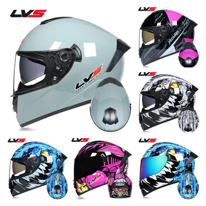 خوذات الدراجات النارية Motocross Full Face Racing Double Lens Series DOT المعتمدة