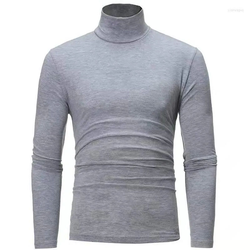 Erkekler Tişörtleri Erkekler İçin Boşluk Eşit Renk İnce Elastik İnce Pullover Bahar Sonbahar Örgü Marka Sweater