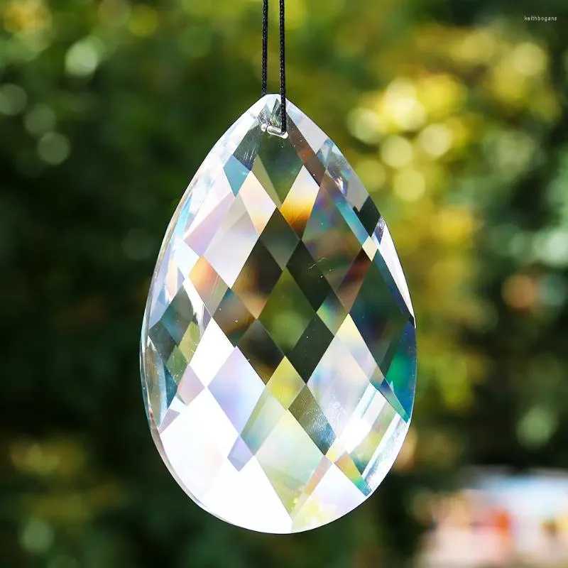 Chandelier Crystal 100MM Transparent Lamp Prism Faceted Grid Suncatcher Parts DIY Home Wedding Decor Accessories