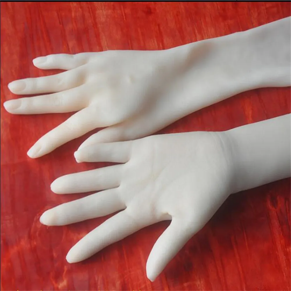 2023 1 paire Tpe vrais gants unisexe main Mannequin handicap cosmétologie magique prothétique accessoires Silicone corps sculpture médical D107