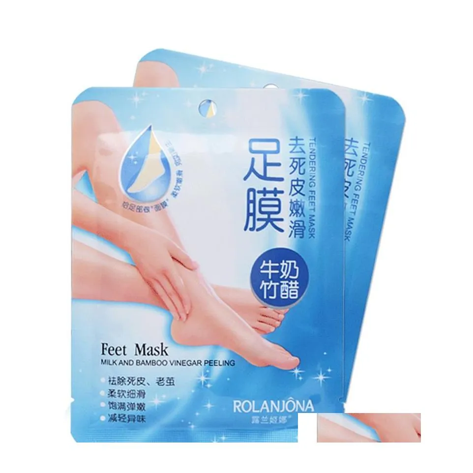 Bronzers Highlighters 5Packsis10Pcs Rolanjona Feet Mask Baby Foot Peeling Re Al Remove Dead Skin Smooth Exfoliating Socks Care Dhs Dhiay