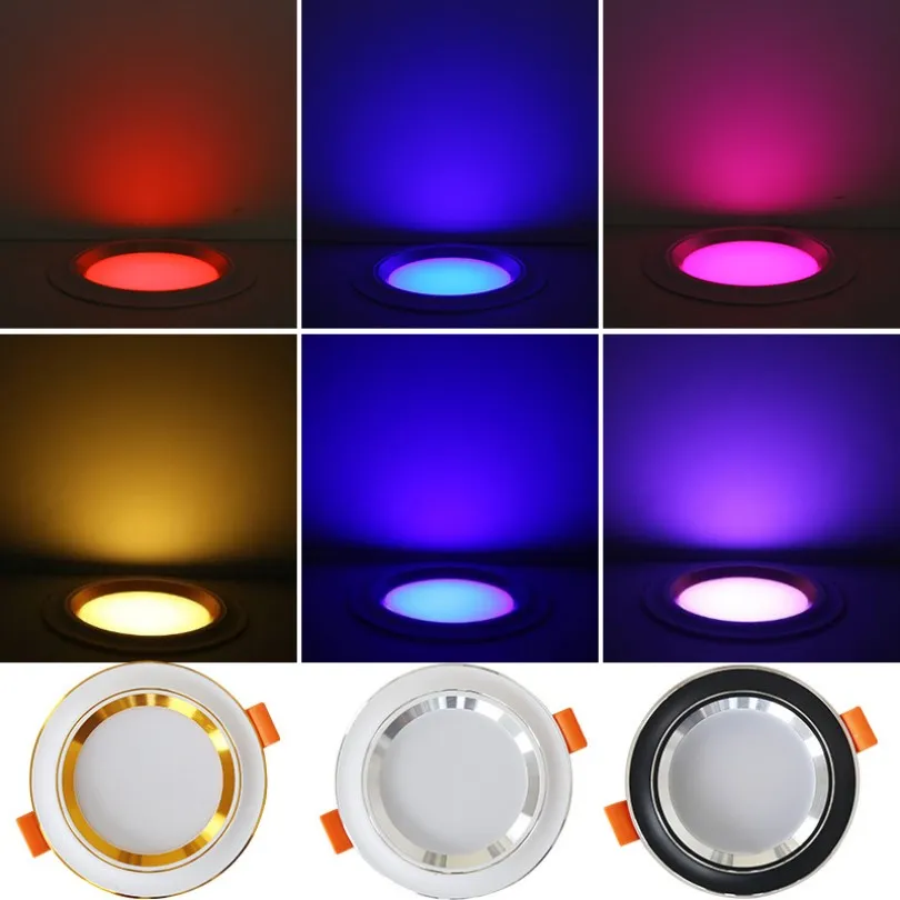 LED Downlight 220V Spot Three colors 5W Recessed in LED Ceiling Downlight Light Cold Warm white Lamp Home Decor