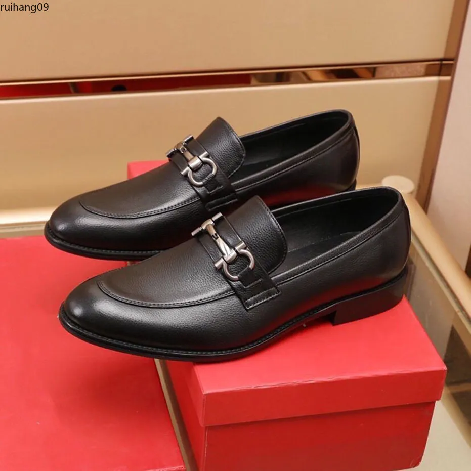 New Fashion 2022 Men's Party Wedding Genuine Leather Dress Shoes Slip On Casual Loafers Brand Business Formal Footwear Flats Size 38-45 rh000967