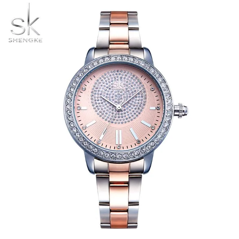 Relógios de pulso Luxo Crystal Women observa a marca Top Brand Quartz Ladies Simple Water impermeável relógio Woman Woman Elegante Feminino Relógio de pulso