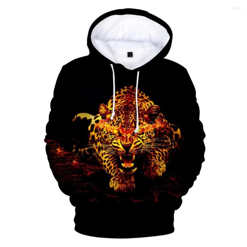 Heren Hoodies 2023 Harajuku Leopard Print Men/Women Casual Sweatshirt 3D Hoodie Streetwear Sweatshirts