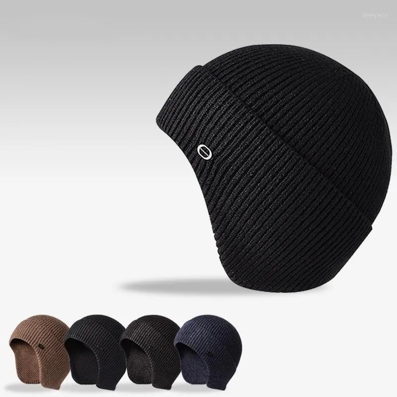 Gorros de ciclismo 2023, gorro con orejeras de invierno, gorro de punto para exteriores para hombres, gorros cálidos coreanos para mujeres, gorros con orejeras a prueba de viento, gorros