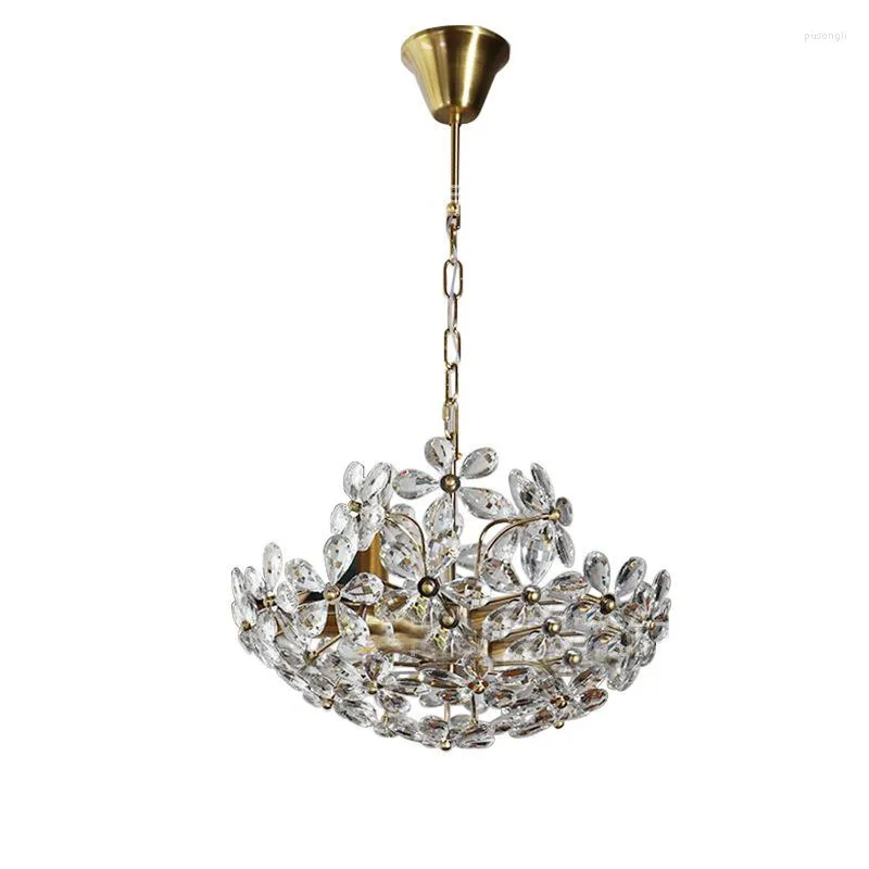 Pendant Lamps MMBL Crystal Chandeliers Retro Style Bedroom Dining Room Cloakroom Light Luxury Modern Home Decorate E14 AC85-265V