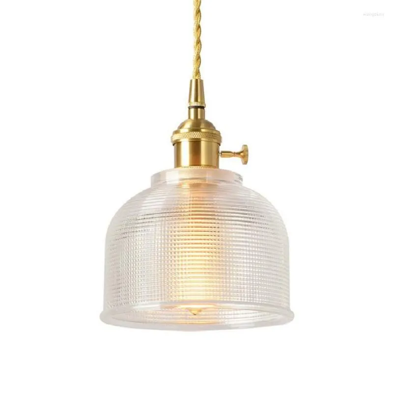 Lampes suspendues LukLoy Moderne Verre Lumières Bar Suspension Lampe De Chevet Abat-Jour Plafond Cuisine Lumière Led