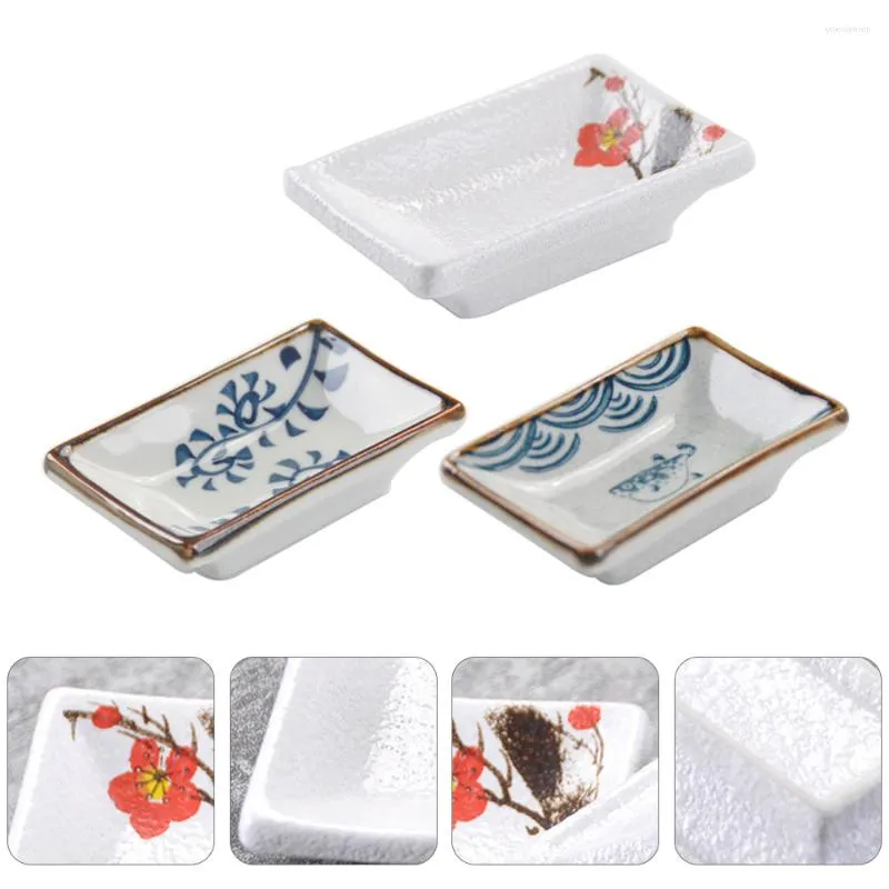 Plates Dish Dishes Sauce Seasoning Bowls Appetizer Ceramic Dip Container Condiment Bowl Dippingsoy Tray Ceramics Sushi Minihomesnack