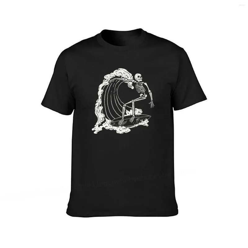 T-shirt da uomo Skeleton Surf Art Skull T-shirt da uomo Casual Top T-shirt a maniche corte in cotone estivo T-shirt Felpa Abbigliamento
