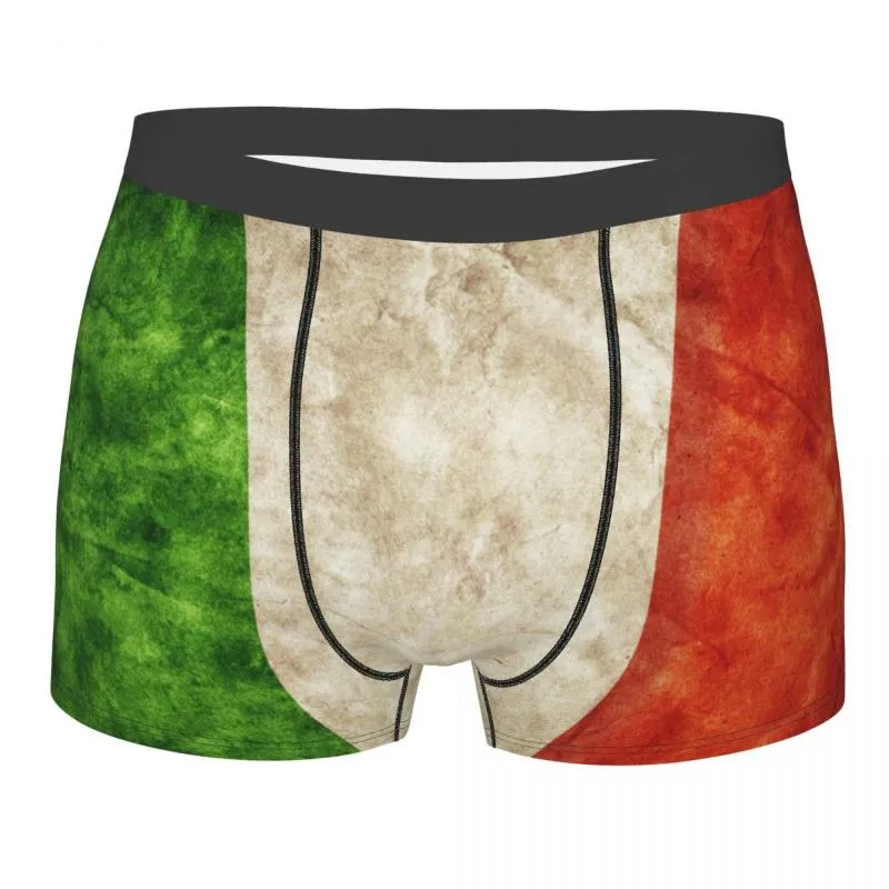 Vintage Italy Country Flag Boxer Shorts For Men Polyester Boxer