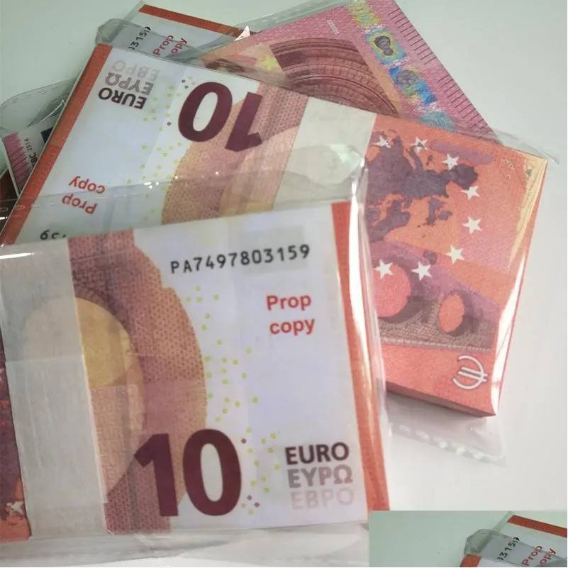 Andere festliche Partyversorgungen 50 Größen Bar Requisiten Münz Simation 10 20 100 Euro gefälschte Währung Spielzeugfilm Filmfilm -Praxis Banknoten / Pa dhe8m