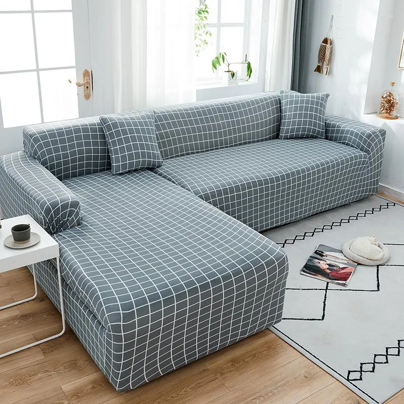 Pokrywa krzesełka elastyczna sofa pokrywa wysokiej jakości regulowana dla kombinacji salonu narożna L-kształt L Wymaga 2 sztuk