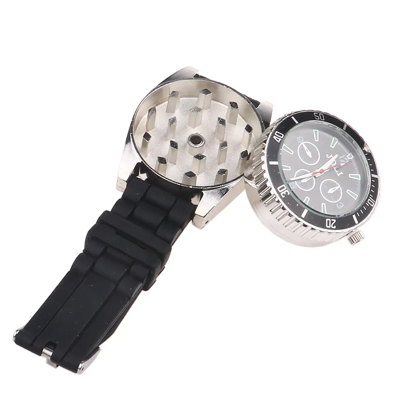 Creatività Grinder Creatività Orologio elettronico in lega di zinco Grinder Watch Wristband Smoke Crusher Accessori per fumatori in metallo per regalo