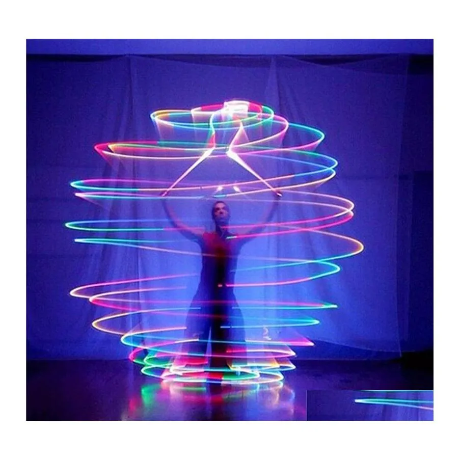 Party Decoration Poi Led Luminous Throw Balls Diameter 8Cm For Belly Dance Stage Performance Talent Show Hand Props Gradient Change Dhwag