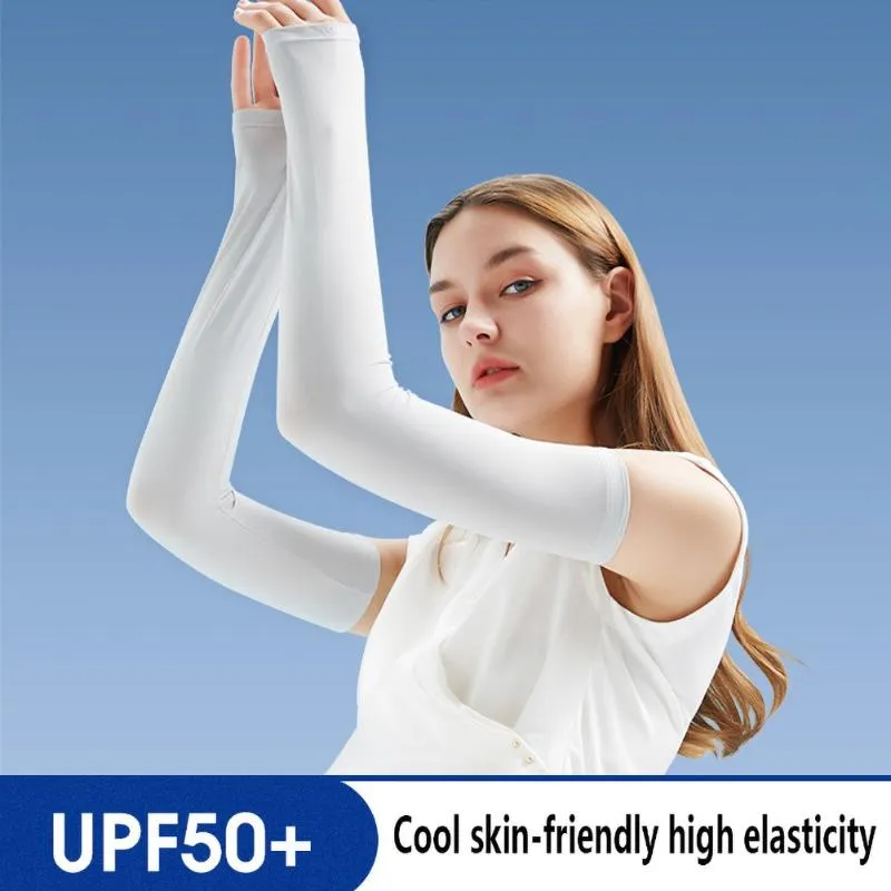 Ginocchiere Gomiti Protezione solare Manica in seta di ghiaccio Guida Equitazione Parasole esterno anti-viola Protezione per il braccio traspirante