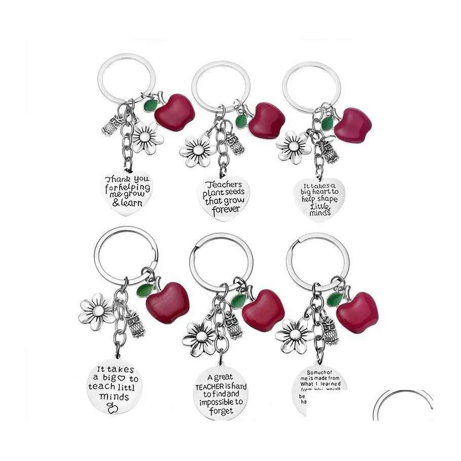 Party Favor Porte-clés en acier inoxydable Appréciation de chacun Mode Apple Bijoux Drop Livraison Maison Jardin Fournitures de fête Événement Dhkvd