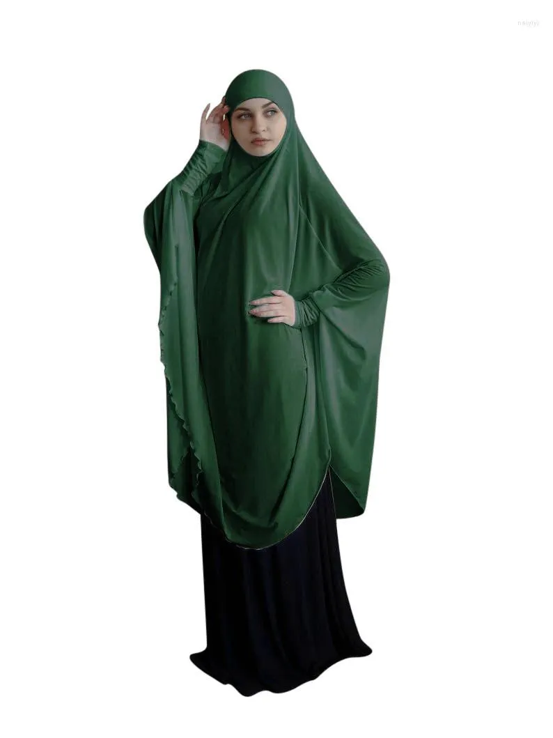 Etniska kläder Long Hijab Scarf Muslim Fashion Prayer Head Headwraps Women Jersey Ramadan Islamiska turbans Cap Senaste Khimar Hijabs