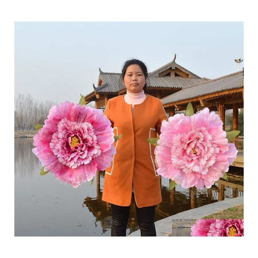 Decorative Flowers Wreaths Handmade Peony Umbrella Resuable Eco Friendly Wedding Ornaments For Kids And Women Dance Performance Pr Ot9Fb