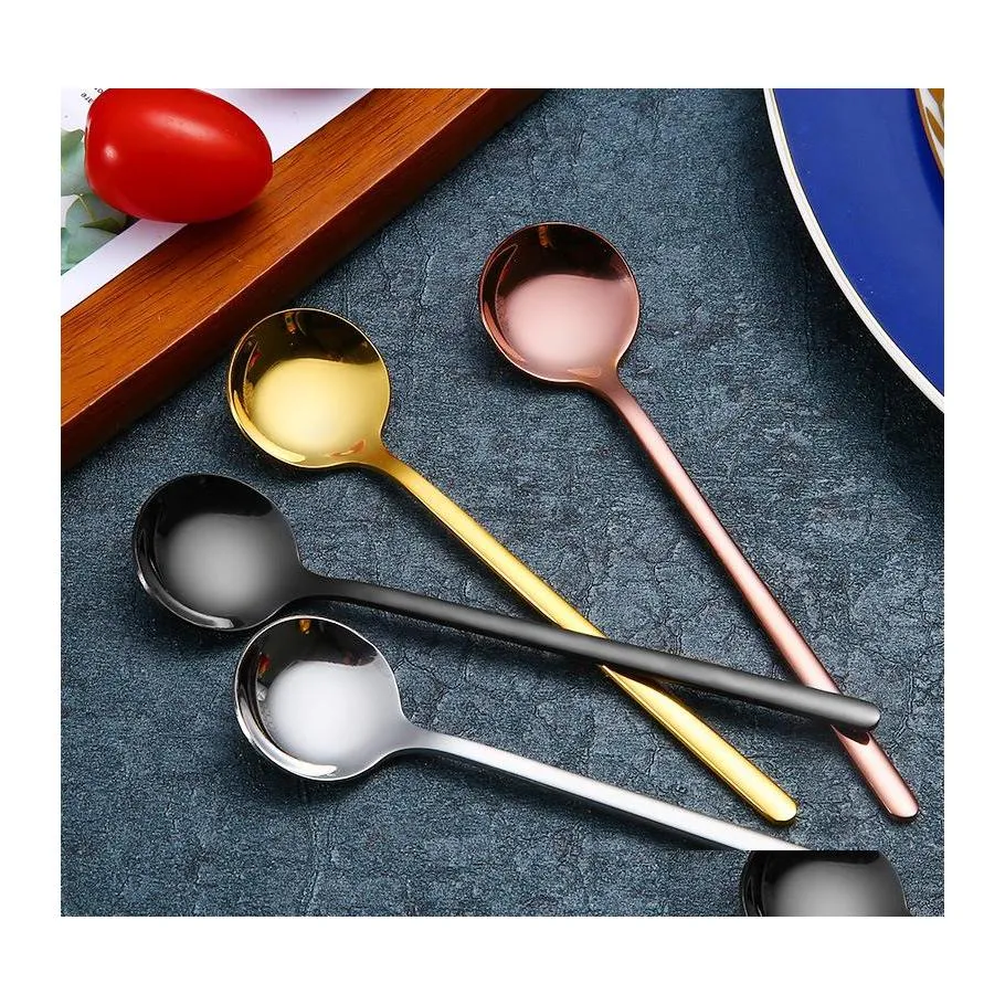 الملاعق S Mini Coffee Spoon Stainless Steel Tea Gold Teaspoon Bar Bar Restaurant Restaurant Supplies Formnich Christmas Party 374 D Ot9st