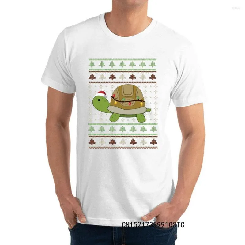 Erkek Tişörtleri Kaplumbağa Noel Şirketi Normal Gömlek O Neck yılı Premium Pamuk Camusas Tişörtler Erkekler için T-Shirts Aile Üstleri Les