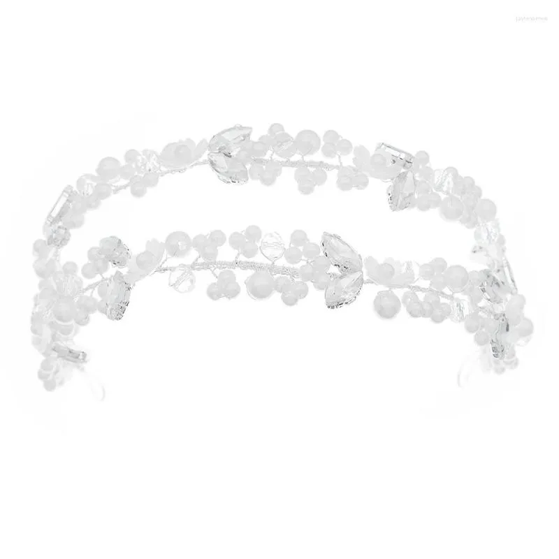 Headpieces Decorative Hair Hoop Elegant Pearls Flowers Shaped Hairband For Banquet Wedding Dresses Skirts