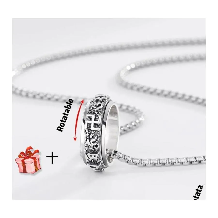 Pendentif Colliers Collier pour femmes hommes en acier inoxydable Bijoux Kpop Couple Collier Femme Bijoux Accessoires ras du cou Collier pendentif D Oth1W