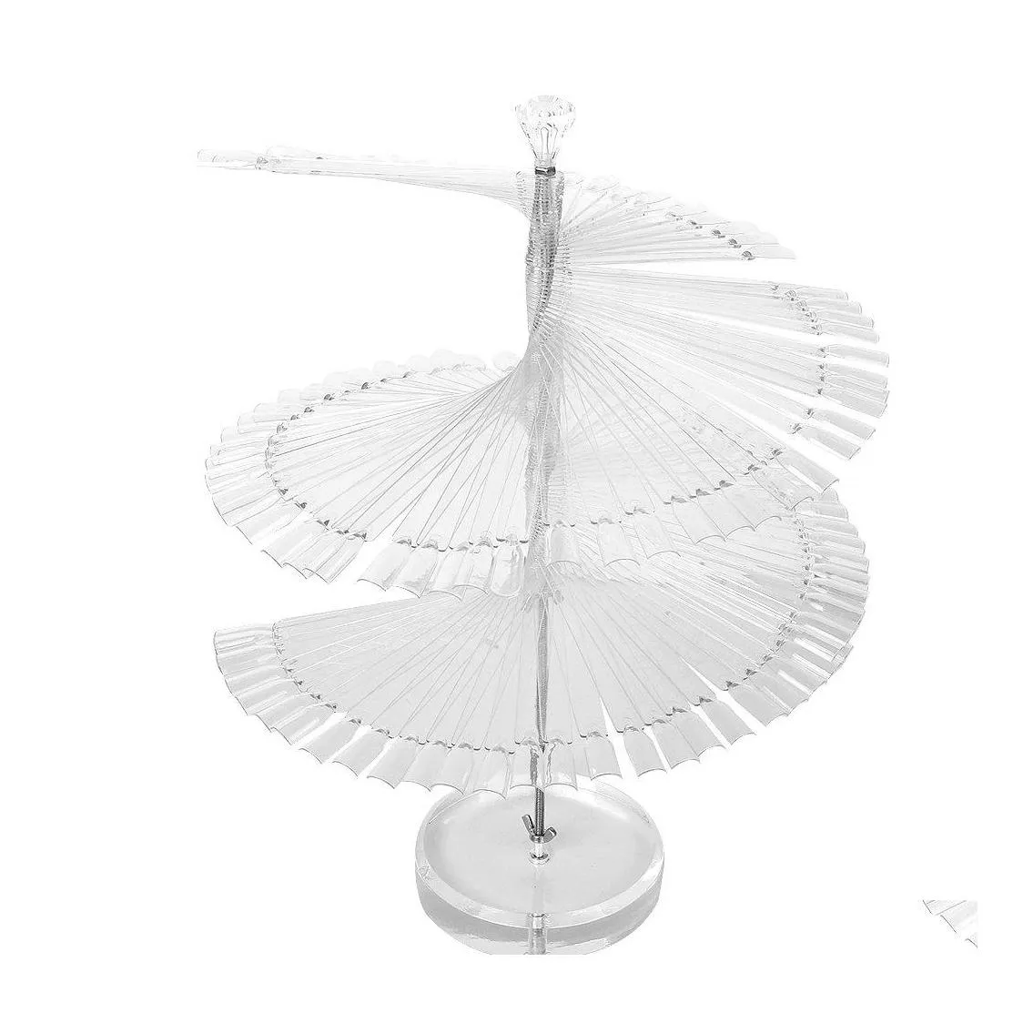 Tırnak Sanat Ekipmanı Toptan Pro Spiral Fan Şekli Ekran Stand Tutucu 120 PC Yanlış Polonya Tahtası İpuçları Çubuk Damla Teslimat Sağlığı DHXPS