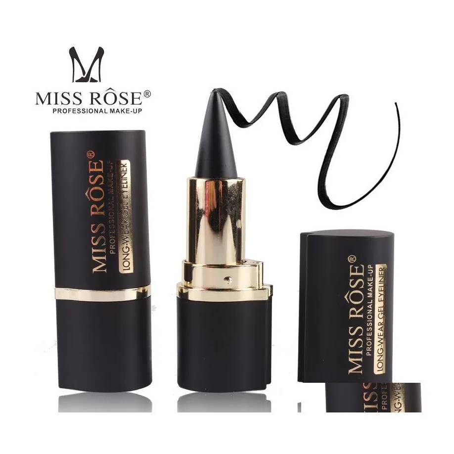 Wenkbrauwversterkers Drop Miss Rose Professional Eyeliner Cream Lange slijtage GEL PEN MATT NATUURLIJK