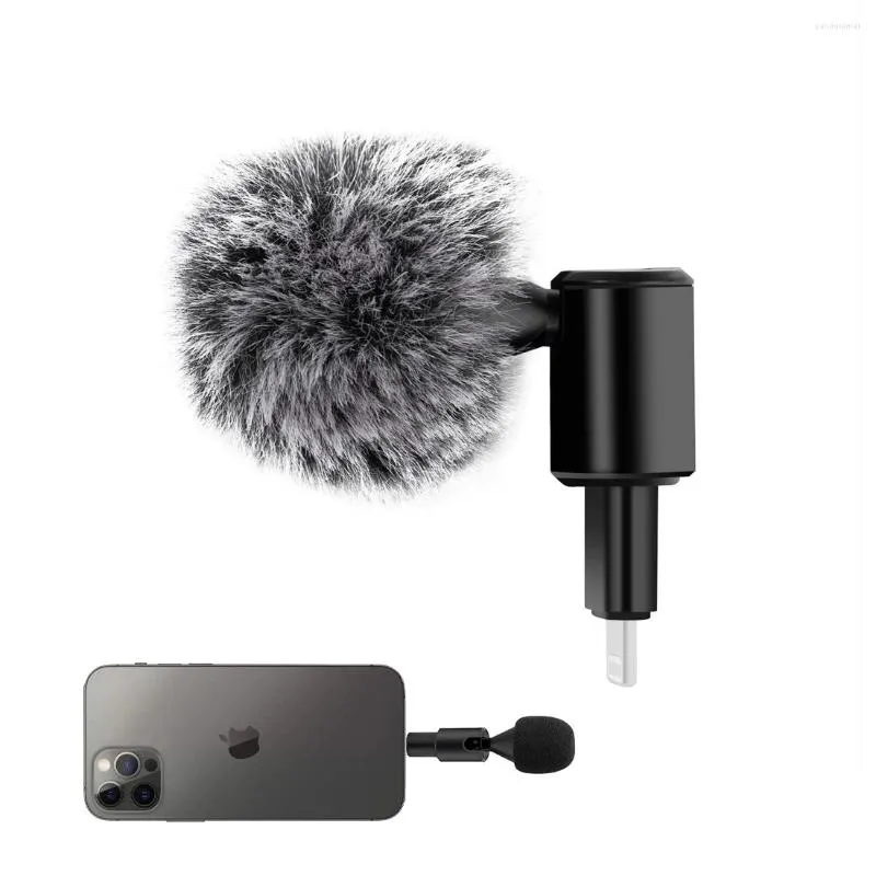 Microphones 8 PIN Jack Mobile Phone Adjustable Mini Microphone For Smartphone.