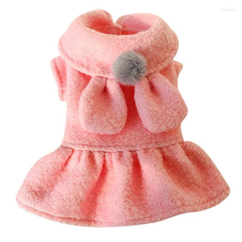 Vestido de cachorro inverno roupas de estimação para animais de estimação vestidos de pelúcia para pequenos materiais de saia chihuahua de pelúcia de pelúcia de pelúcia