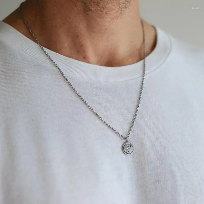 Pendant Necklaces Trendy Necklace For Men Simple Link Chain Stainless Steel Charm Jewelry Gift Collar Hombres