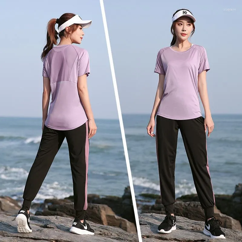 Conjuntos activos 100 kg pueden usar femenino set de yoga traje sudor suelto sudadera elástica pantalón corriendo jogger fitness gimnasia