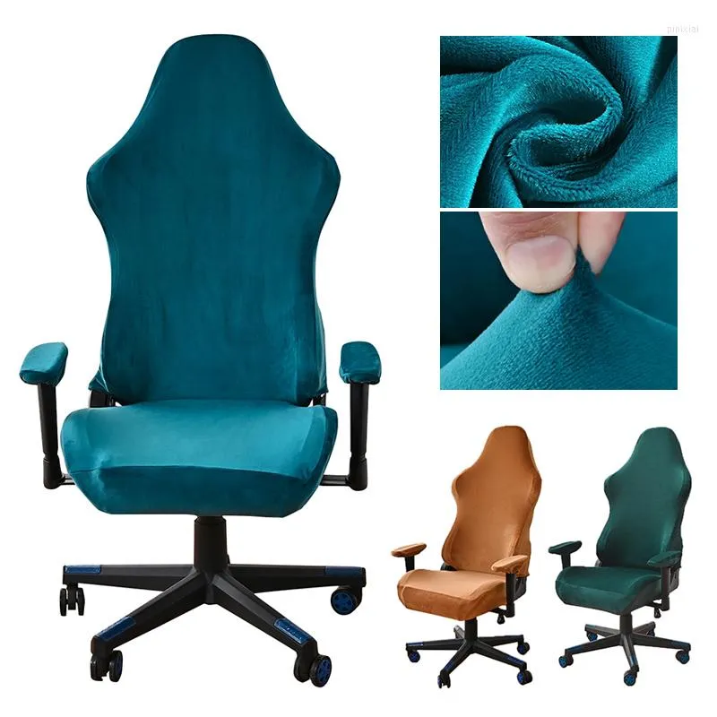 椅子は弾力性のあるゲームカバースパンデックスオフィスレーシングアームチェアシートコンピュータチェアスリップカバーハウズデチャイズ