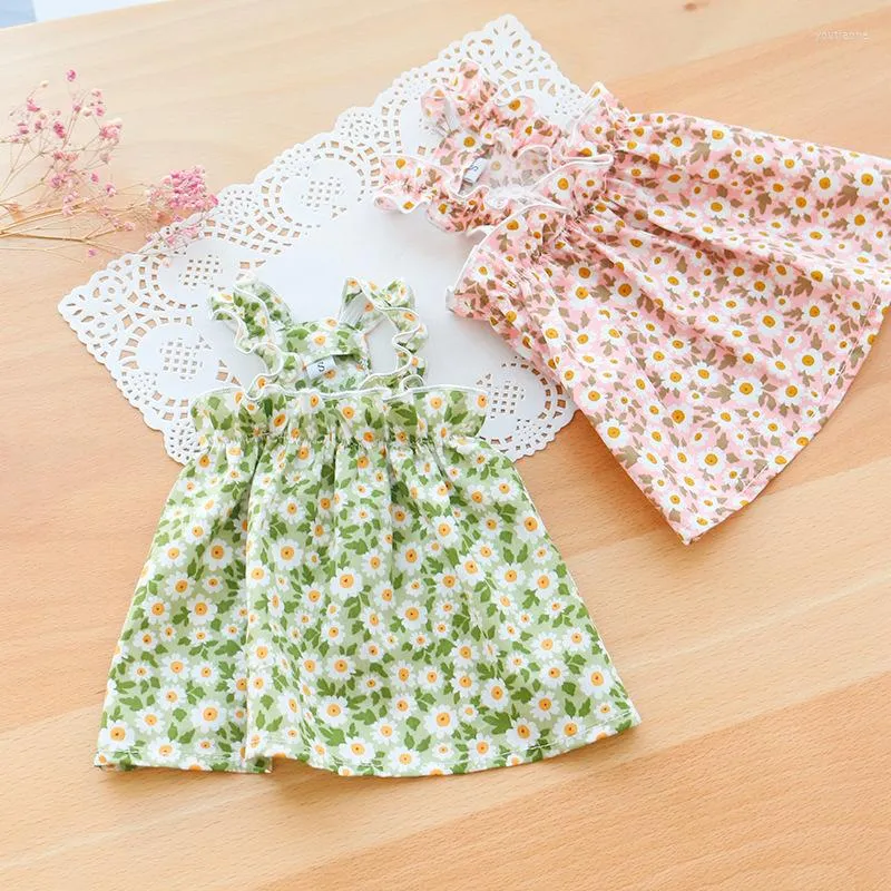 Abbigliamento per cani Abbigliamento Stampa estiva Traspirante Cucciolo Slip Dress Sottile Teddy Cat Princess Gonna Stripe Floreale hawaiano per piccoli