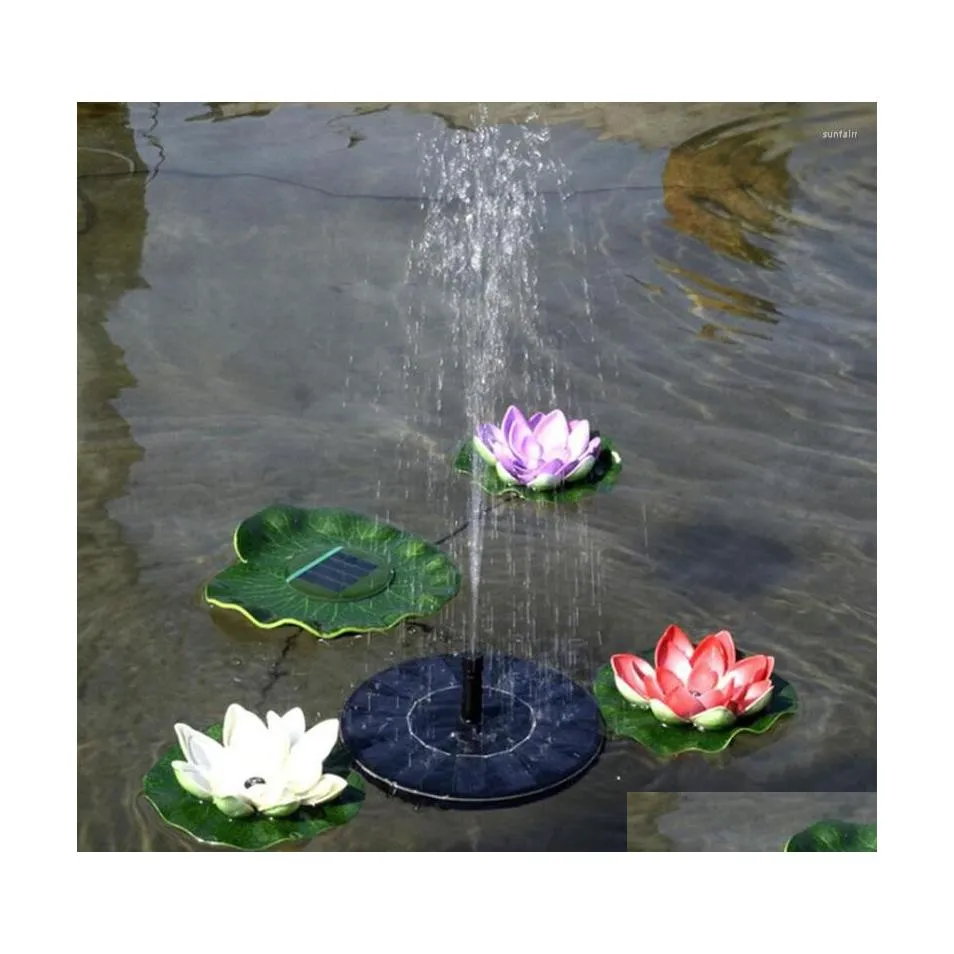 Garden Decorations Solar Powered Fountain Pool Pond Outdoor Decor Water Floating Decoration Pump Drop Delivery Home Patio Lawn Dhlxg