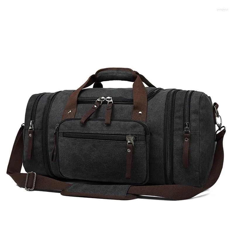 Duffel Bags Fashion Travel Portable Canvas Slound Duffle Bagage Bag Men Men Trend большой емкость повседневное плечо Болса Malas de Viagem