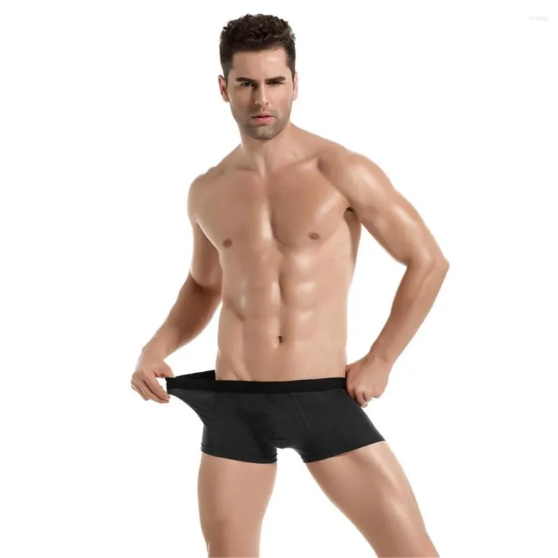 Underpants 4pcs Set Boxer Mens Underwear Men Cotton Male Pure Panties Shorts Solid Cuecas