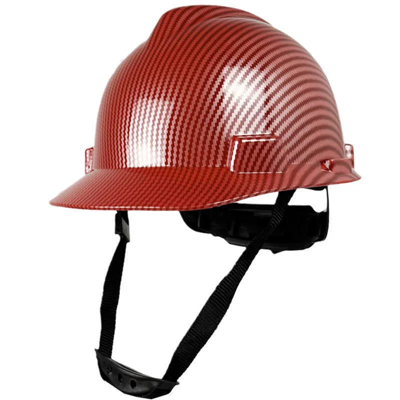 wholesale CE EN397 Industrial Carbon Color Safety Helmet Work Caps For Men  Construction Head Protection ABS Hard Hat Engirneering