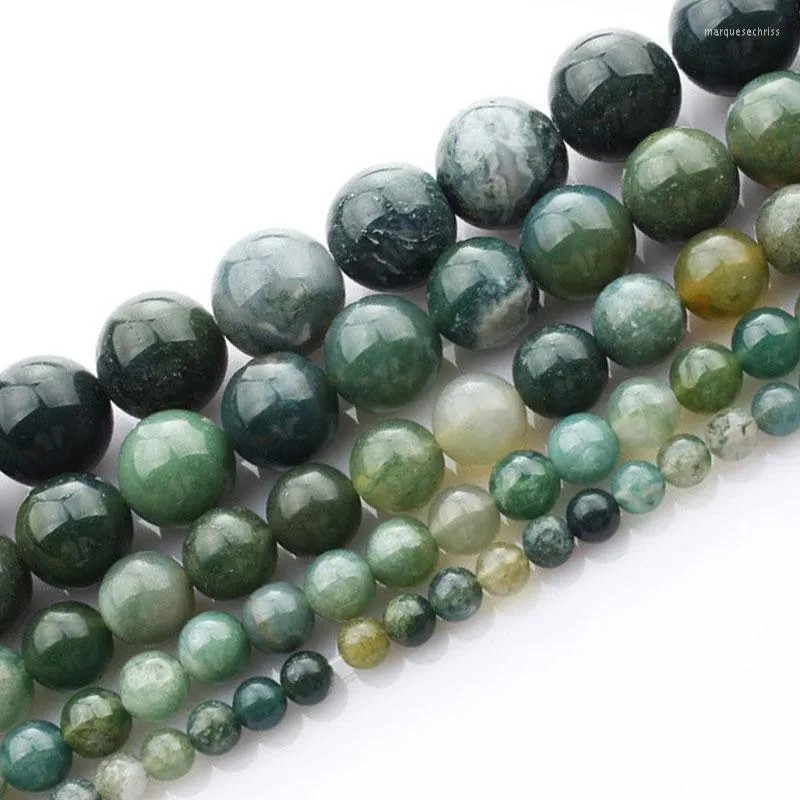 구슬 2-14mm 둥근 녹색 나무 노 agates 보석 제작 팔찌 15 ''바느질 DIY Trinket Gift