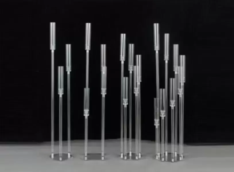 Acrylic Candelabra 3/4/5/8/9 Heads Arms Candle Holders Wedding Table Centerpiece Flower Stand Holder Candelabrum Party Home Decor