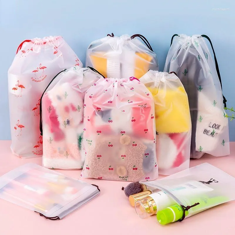Förvaringspåsar kläder väskdocka leksak gåva damm tecknad mönster balk design student sovsal underkläder strumpor packning arrangör