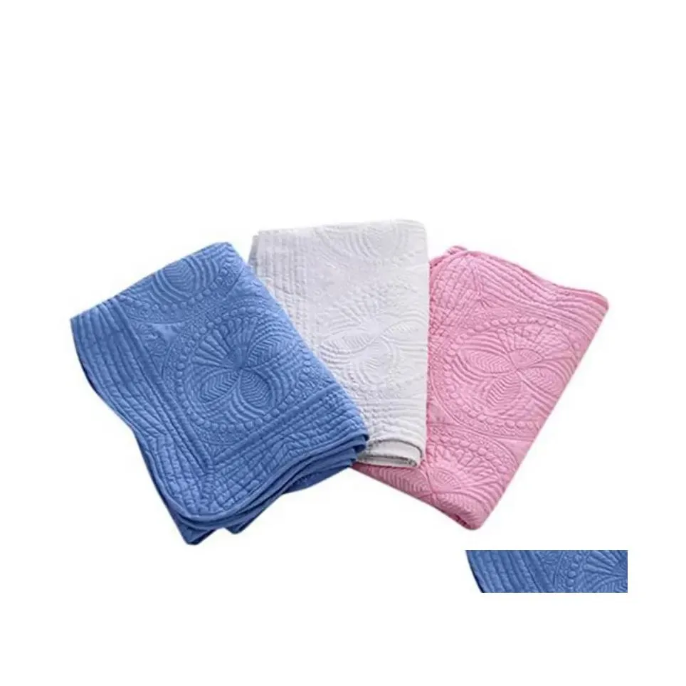 Couvertures Bébé Couverture 100 Coton Brodé Enfants Couette Monogrammable Climatisation Infantile Cadeau De Douche 10 Modèles En Gros Drop Dhbs6