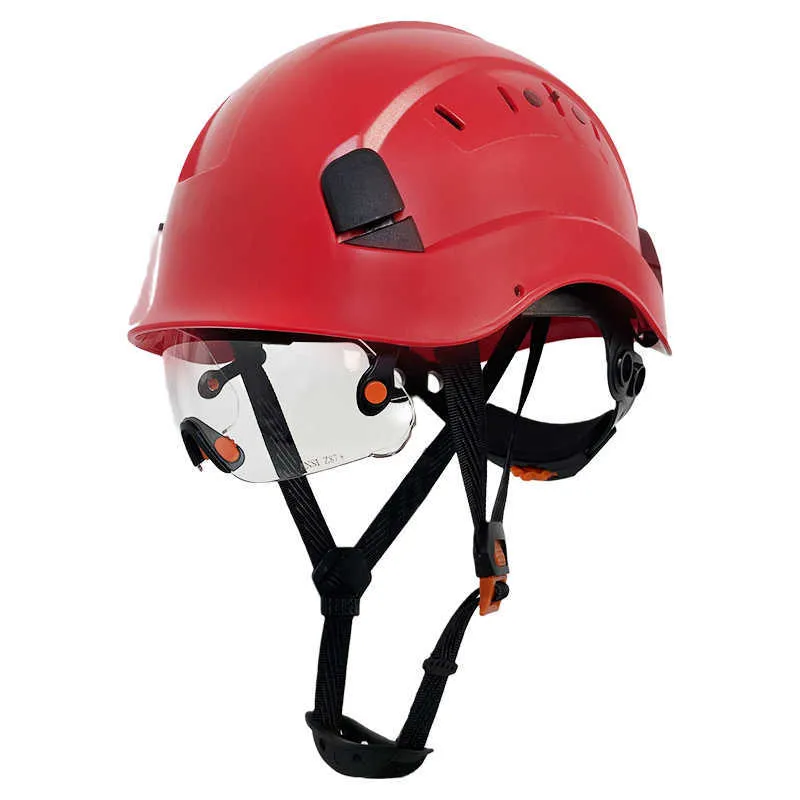 エンジニアバイザーのための内部ゴーグルを備えた建設安全ヘルメットCE EN397 ABSハードハットANSI産業用ワークヘッド保護