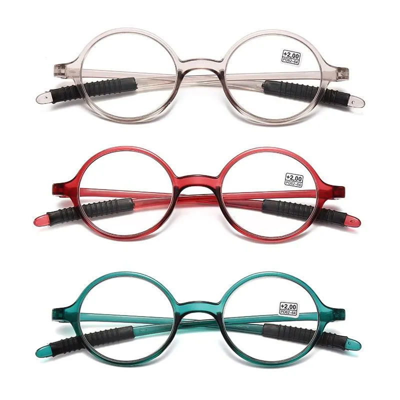 Sunglasses Vintage Retro Small Round Frame Reading Glasses For Presbyopic Women Men Black PC Resin Clear Lens Presbyopia Eyeglasses Degree