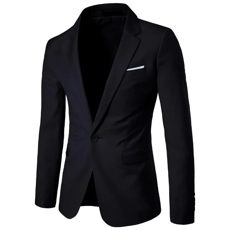 Costumes pour hommes Blazers Blazer Costume Veste Slim Fit Homme Loisirs Solide Couleur Fonds Jeunesse Petit Simple Papier Lâche Manteau Tendance