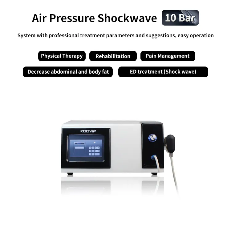 Machine de thérapie portable Shockwave EMS - Cellulite, soulagement de la douleur, thérapie physique Traitement de la dysfonction érectile - Eversun