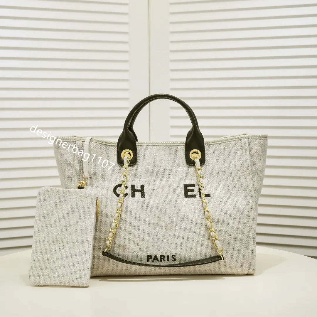 Luxury Designer Tote Bag With Chain For Women And Men Large Shopping Bag Gold Tote Beach Bag And Wallet Purse In Cotton Fabric From Designerbag1107 69.64 DHgate.Com