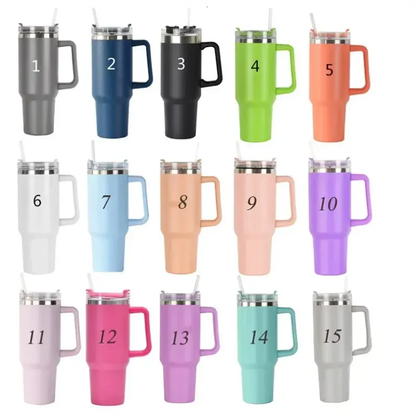 40oz Coffee Travel Mugs with Handle Stainless Steel Insulated Double Wall  Tumbler Wholesale