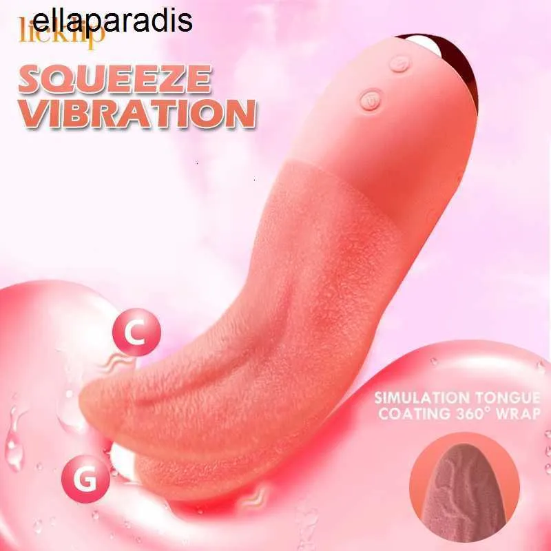 Sex Toys massager LICKLIP Realistic Licking Tongue Vibrators For Women G Spot Stimulator Vagina Clitoris Masturbator Female Orgasm Machine